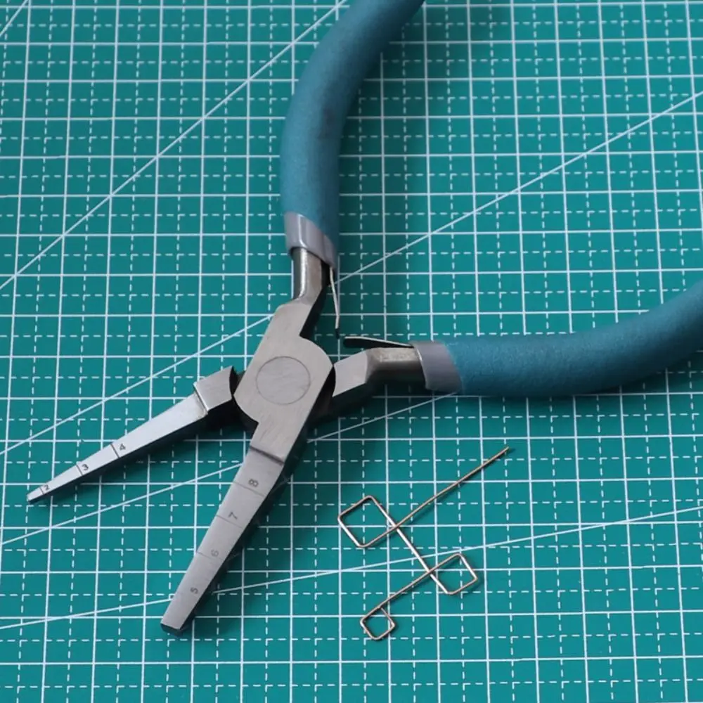 Steel Jewelry Making Pliers Square/Round Nose 2-8MM Diameters Wire Looping Plier Comfortable Contoured Grip Clear Scale