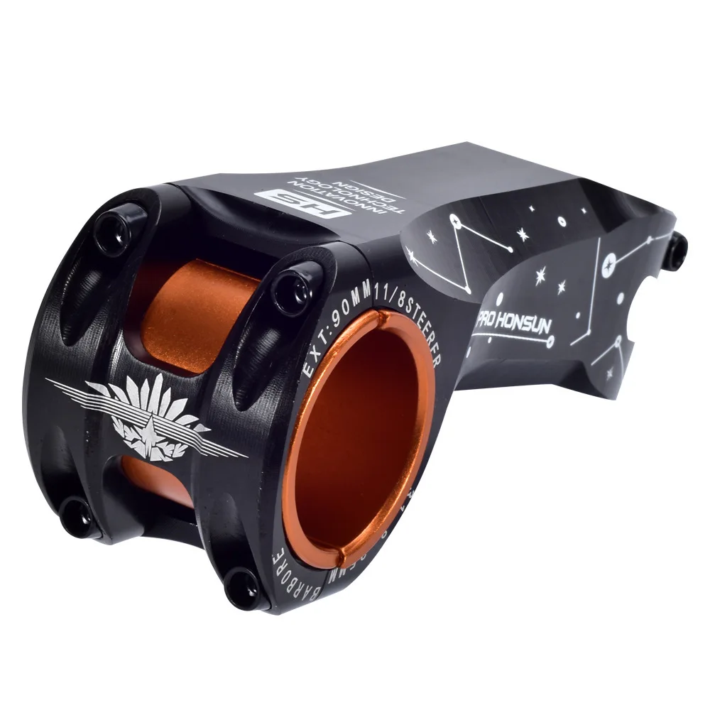 G573 Bicycle Stem Mountain Bike  -17 degrees Pull Up XC Cross Country Aluminum Alloy 35/31.8 * 90 mm Dazzle Riser