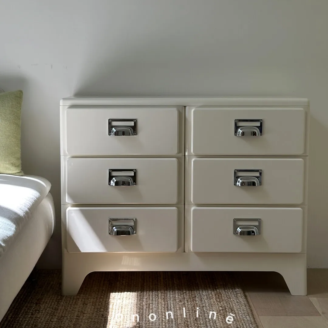 Medieval simple bedside table Japanese-style living room side few three chest cabinets dopamine household ins storage storage pl