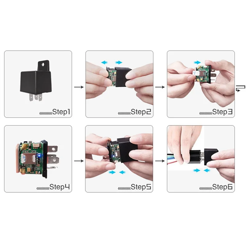 Nuovo Relè GPS Tracker Auto CJ730 9-90V Taglio Carburante ACC Rileva Mini Moto GPS In Tempo Reale Pista Vibrazione Avviso APP GRATUITA, 2G