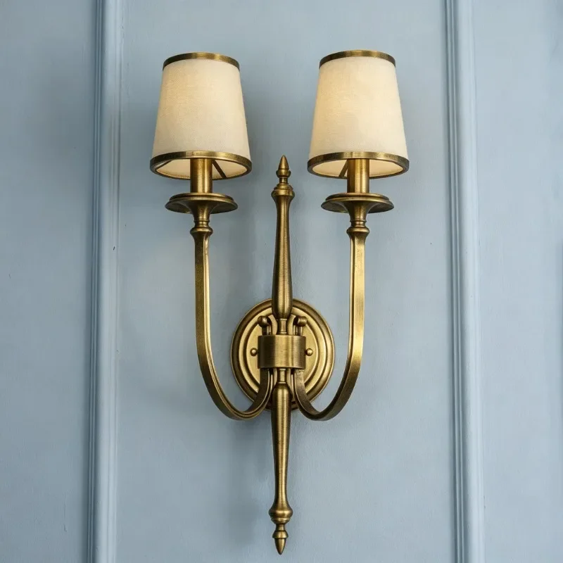 Copper Lamp Covers American Style Lampshade Bedroom Bedside Decoration Lampshades Living Room Background Luxury Glass Lampshade