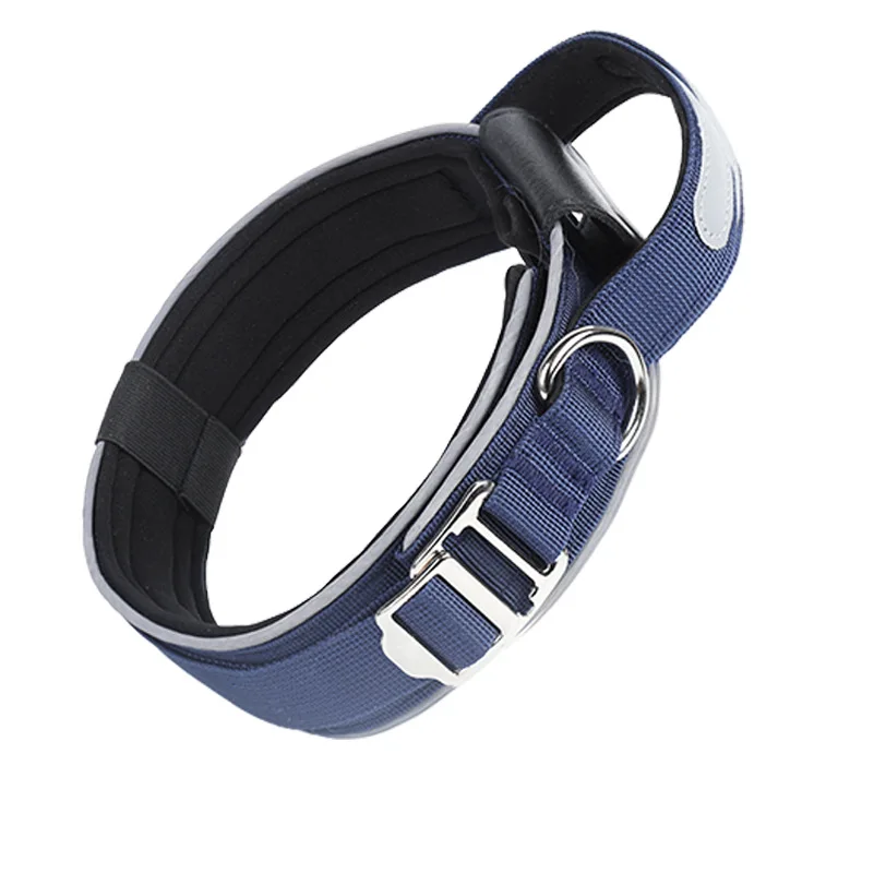 Tactical Dog Collar Reflective Anti Pull Adjustable Pet Collar for Medium Large Dogs view 5