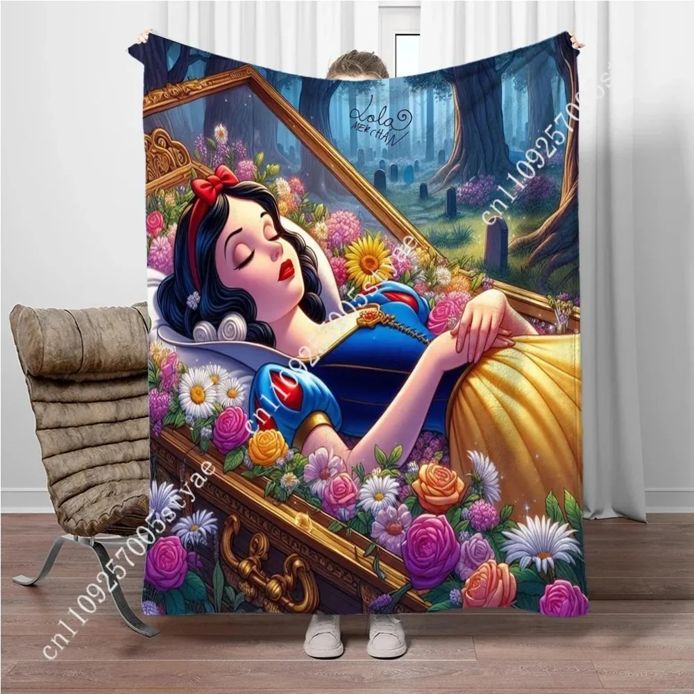 سنو وايت الأميرة البطانيات ديزني الكرتون بطانية قطيفة الديكور الداخلي الطفل عطلة حفلة صبي فتاة الهدايا الدافئة مخصص لحاف #2