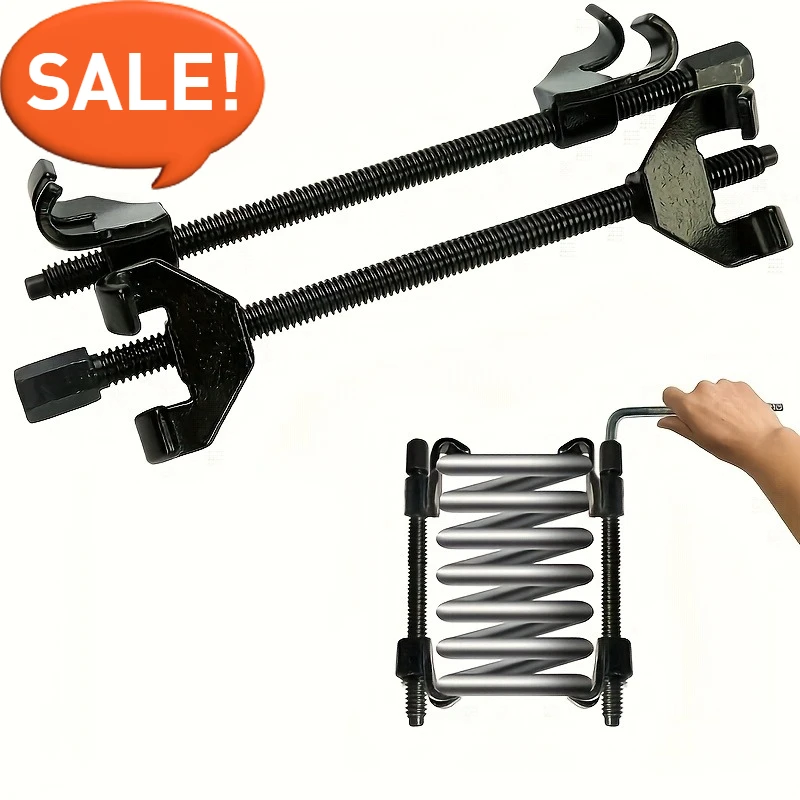 

2PC Steel Spring Compressor Set - Manual Strut Clamp Tool for Shock Absorber/Suspension Repair, Adjustable Coil Spring Remover