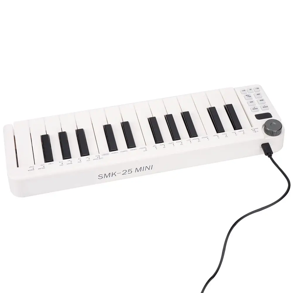

New 25-Key MIDI Control Keyboard Mini Portable USB Keyboard MIDI Controller with 25 Keys Smart Wireless Midi-out Mini Keyboards