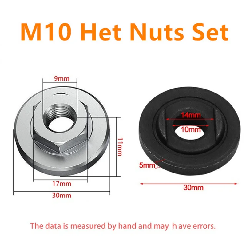 M14 M10ลูกหมู Hexagon Flange Nut Quick Release ชุดล็อคเครื่องมือสำหรับ100 125ประเภทด้ายภายในหน้าแปลนด้านนอก