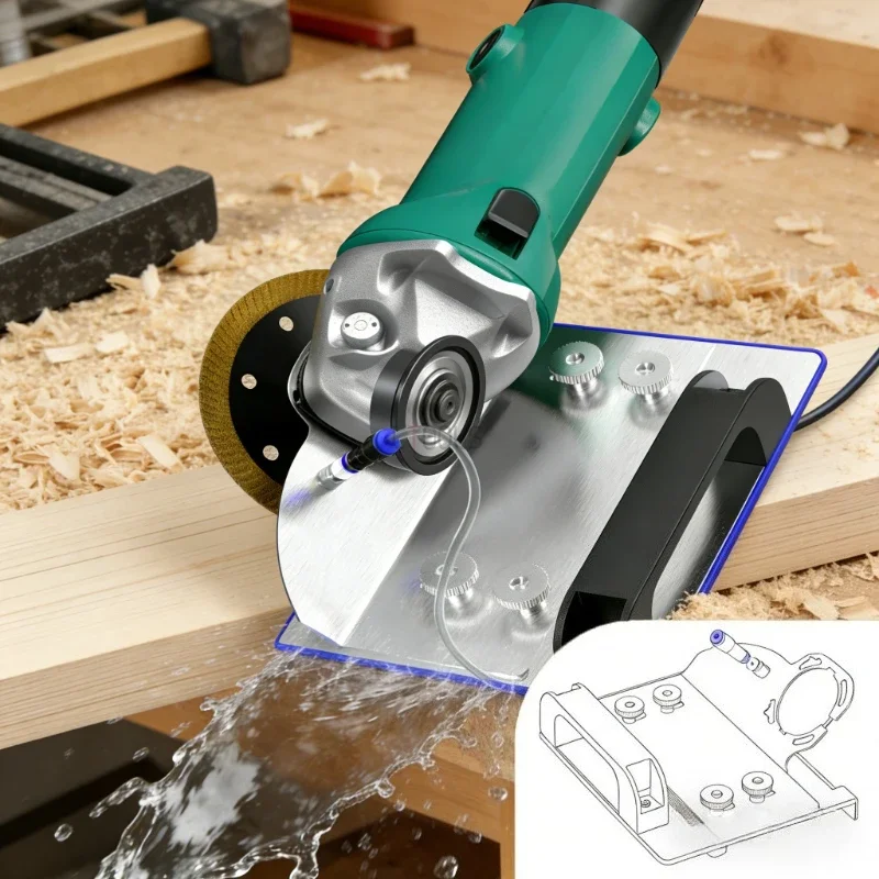 Ceramic Tile 45 Degree Cutting Bracket for 100 Type Angle Grinder Multi-role Oblique Cutting Metal Chamfering Seat Fixed Stand