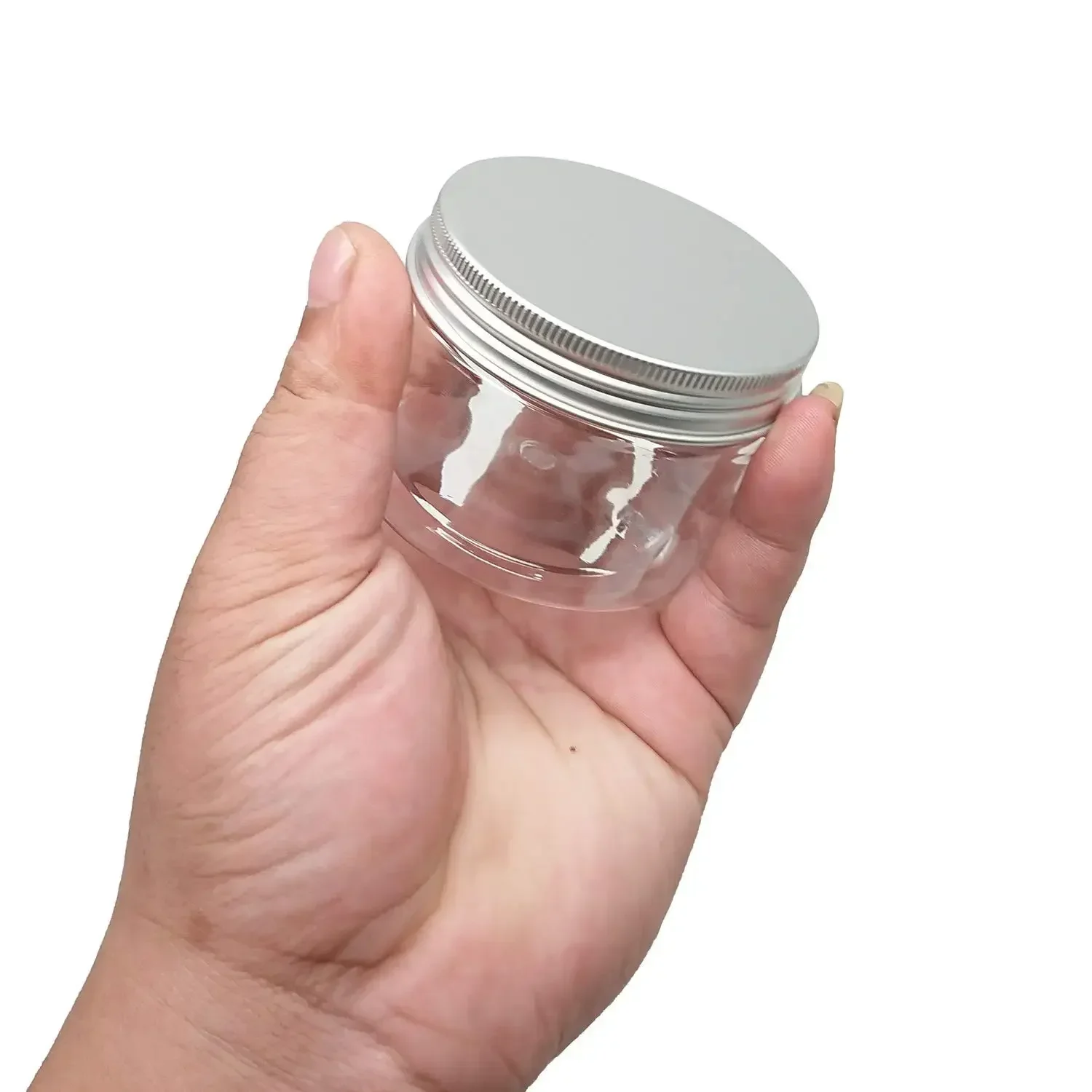 5pcs 20g 30g 50g 100g 120g 150g Plastic Jar with Lids Screw Tin Clear Container Empty Cosmetic Cream Powder Pot Makeup Box