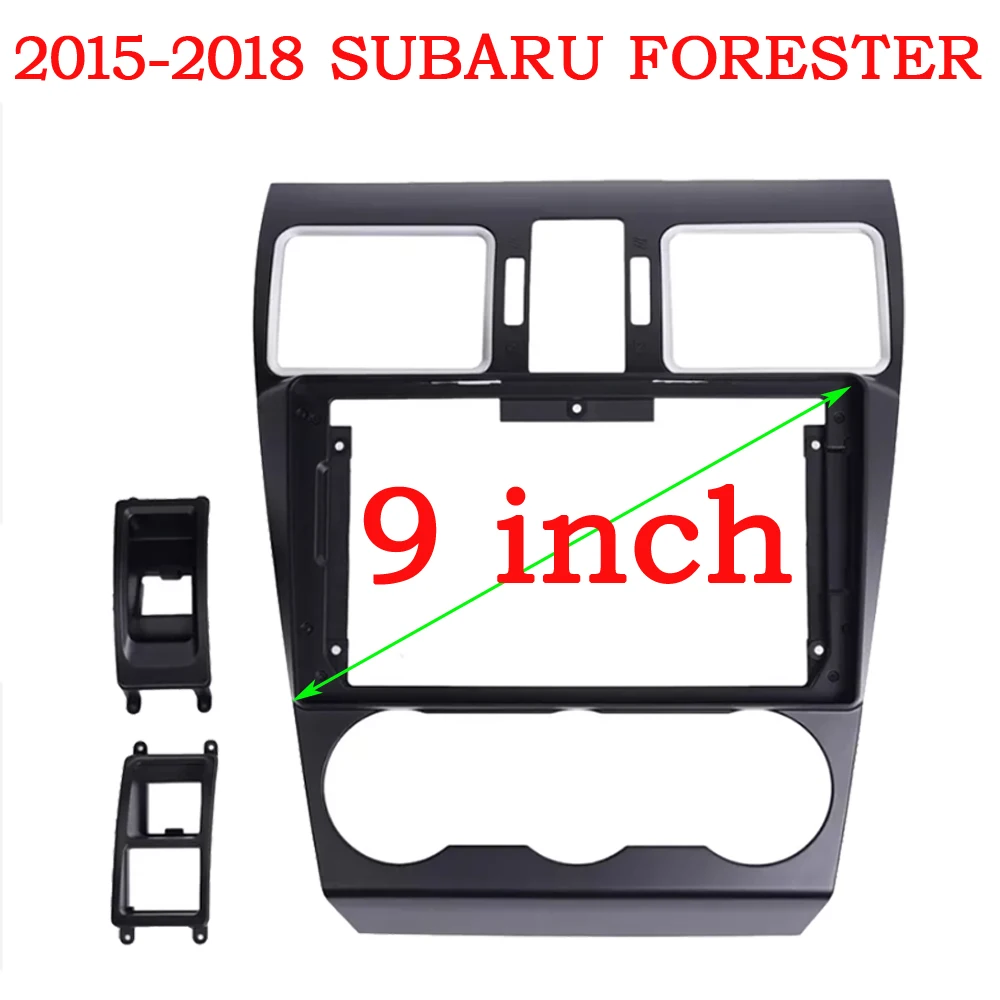 NAVI 9 inch Car Radio Fascia For Subaru Forester 2016 2017 2018 Video Panel Player Audio Dash 2 Din Frame Dashboard Mount Kit