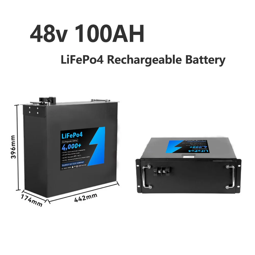 48v 100AH Larger capacity Lifepo4 Battery Pack  With BMS Optional Bluetooth for Golf cart AGV logistics truck +10A Charger