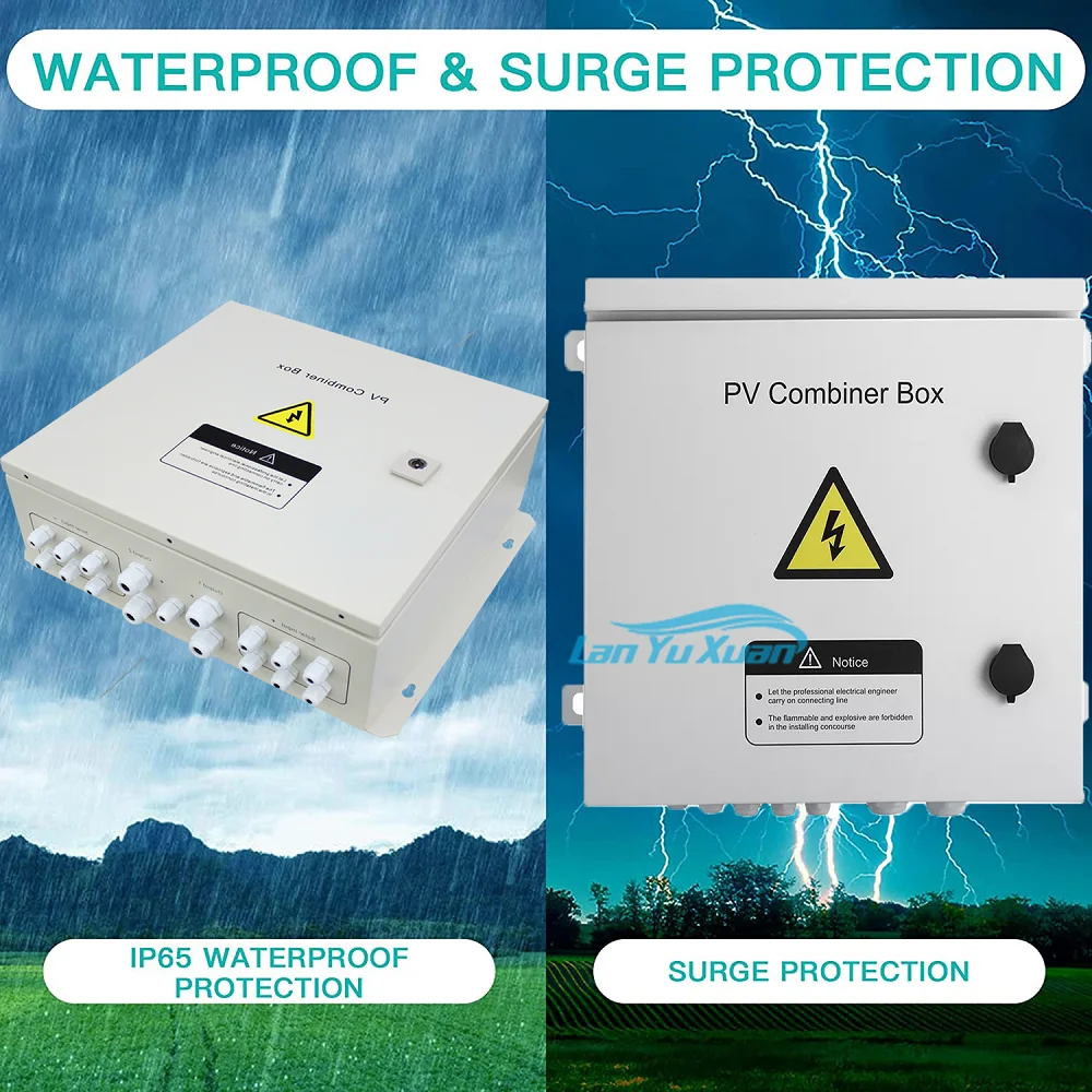 Cardweb Solar Pv Combiner Box 1000V 4 6 12 String Strings  in 1 Out IP65 Waterproof for 7kw  System