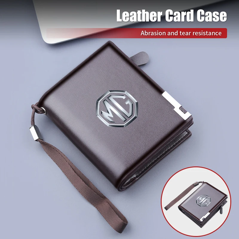 Leather Car Driver License Credit ID Card Holder Case Wallets For Morris Garages MG 6 3 5 7 TF ZR ZS HS GS GT Hector RX5 Gundam