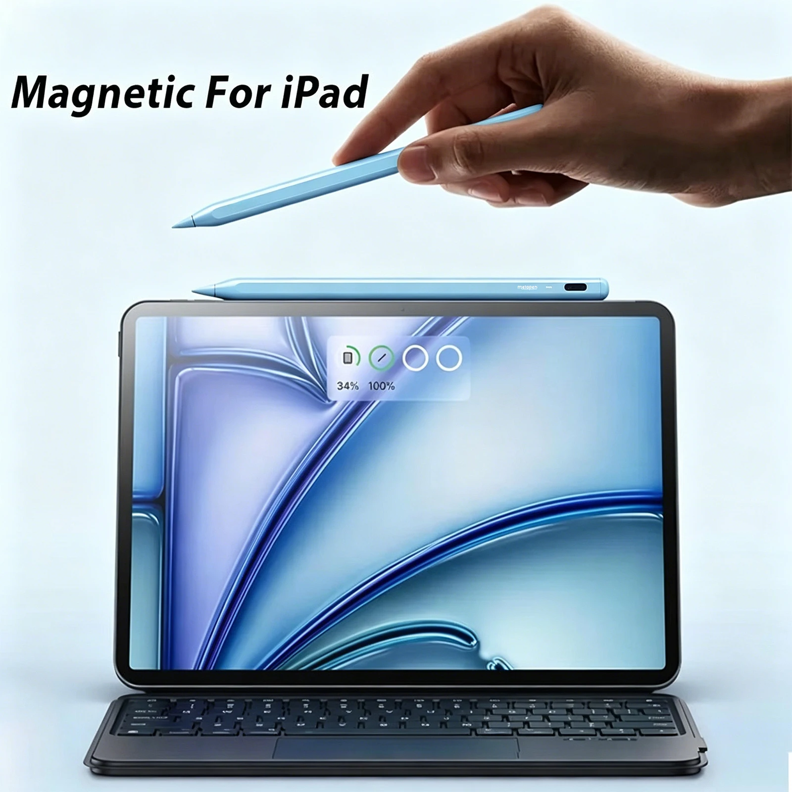 MetaPen A8 Stylus Pen For Apple iPad 11/10/9/8/7/6 Gen Tablet Pen with Magnetic Adsorption Air5/4/3 For iPad Pro 11/13 2018-2026