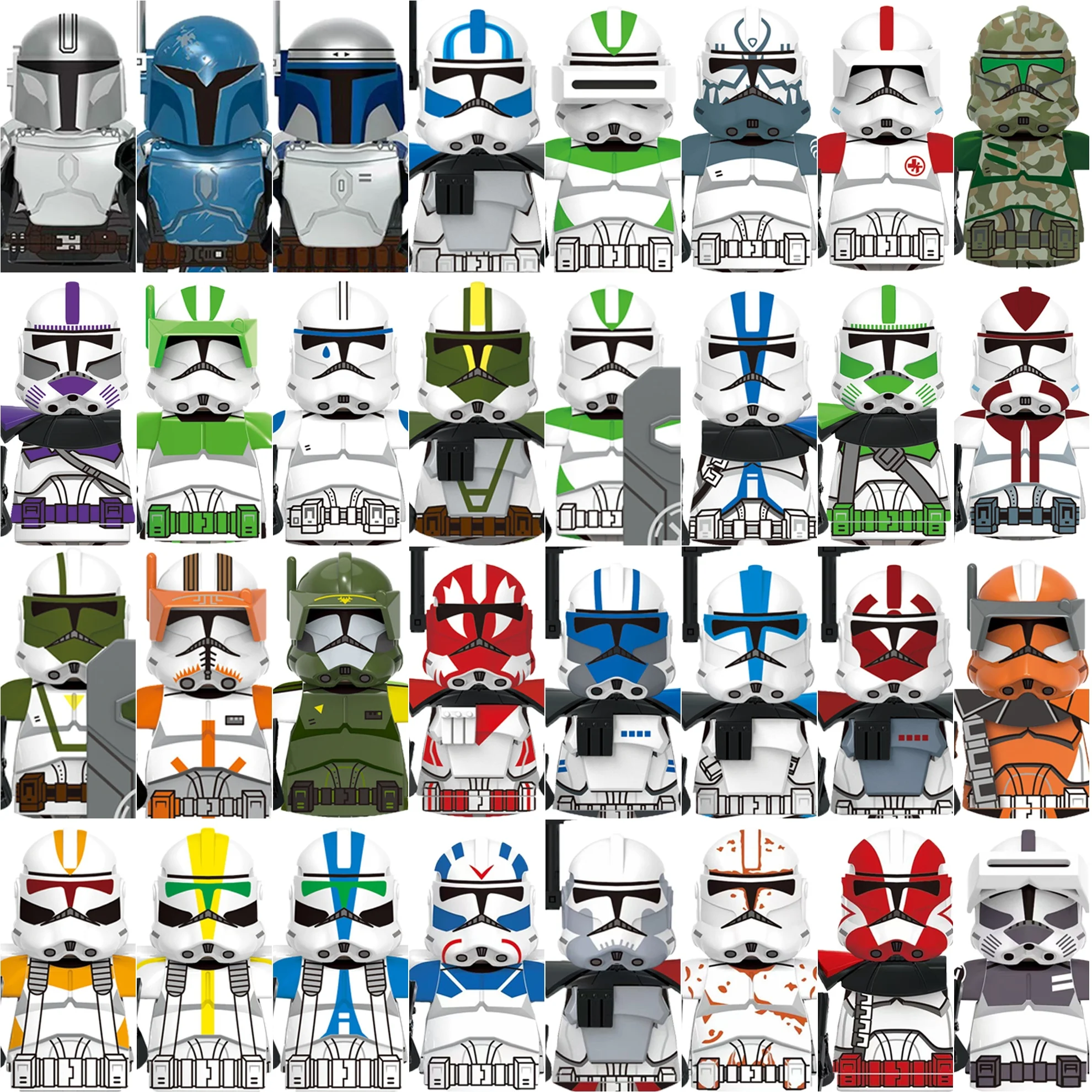 

Star Wars building blocks anime character 327th Jet Trooper Mini children's brick toys festival gifts