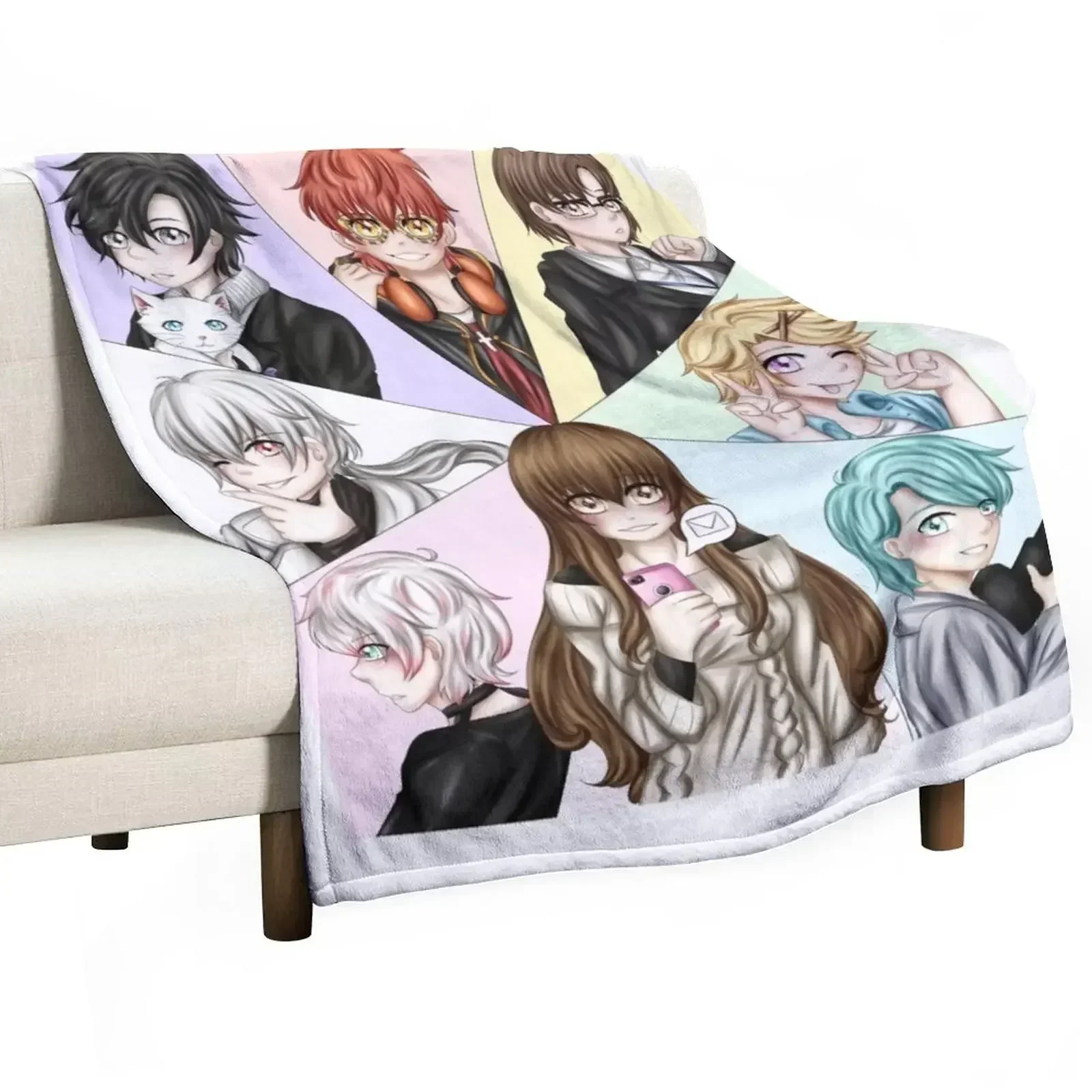 

Mystic Messenger Throw Blanket Plaid Giant Sofa Plush Soft Big Blankets