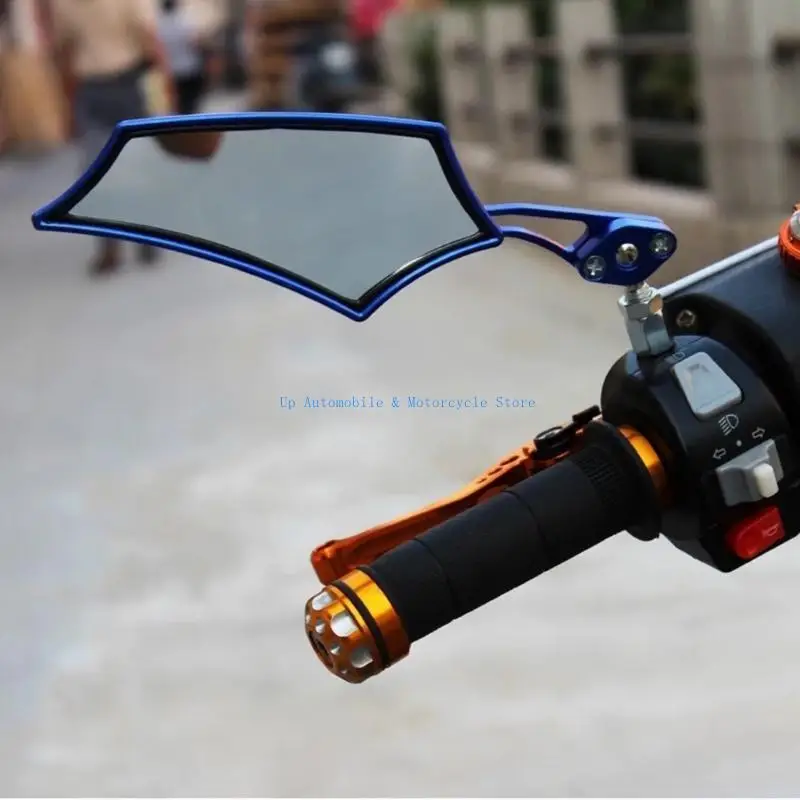 

270E Motorcycle Black Universally 8mm 10mm Thread Side Glass Rearview Glass Special Shaped Side Glass