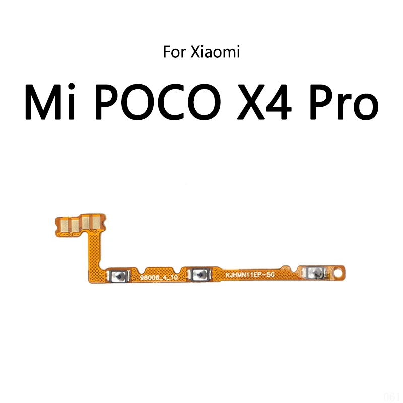 Power Button Switch Volume Mute Button On / Off Flex Cable For Xiaomi Mi POCO F3 GT F4 X3 X4 Pro X5 Pocophone