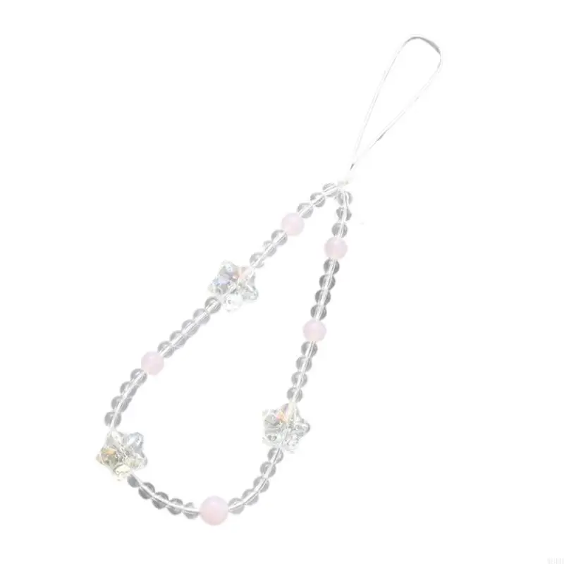 W8ED Lanyard Crystal Bead String Chain Chaints для женской девушки