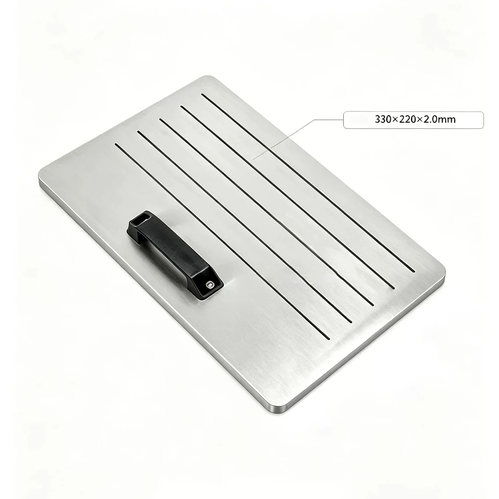 304 Stainless Steel Peel Adhesion Test Specimen Cutting Plate – Fixed-Width Sampling Board for Tape, Film & Adhesive Testing