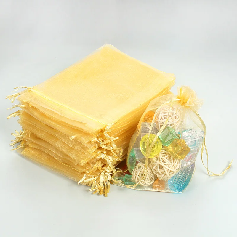 7x9 50 Stück Elegante Transparente Organza-Geschenktüten mit Kordelzug für Kosmetik, Parfüm, Bastelarbeiten und Kleine Geschenkverpackungen – Detail 16