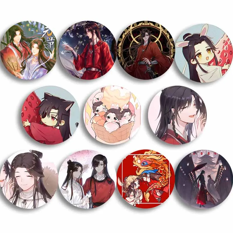 Anime Heaven Official’s Blessing Brooch on Backpack Tian Guan Ci Fu Hua Cheng Xie Lian Cartoon Cosplay Badge Lapel Pins Jewelry