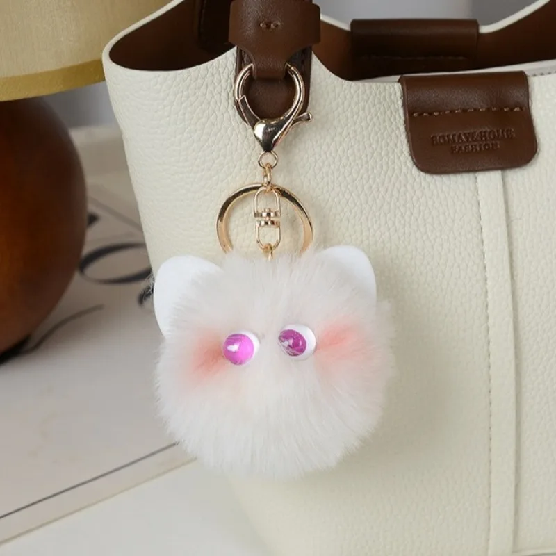 

Kawaii Kitten Furry Plush Keychain Cat Ball Doll Plush Toy Keychain Pendant Charm Schoolbag Bag Keychain Ornament Key Ring Gifts