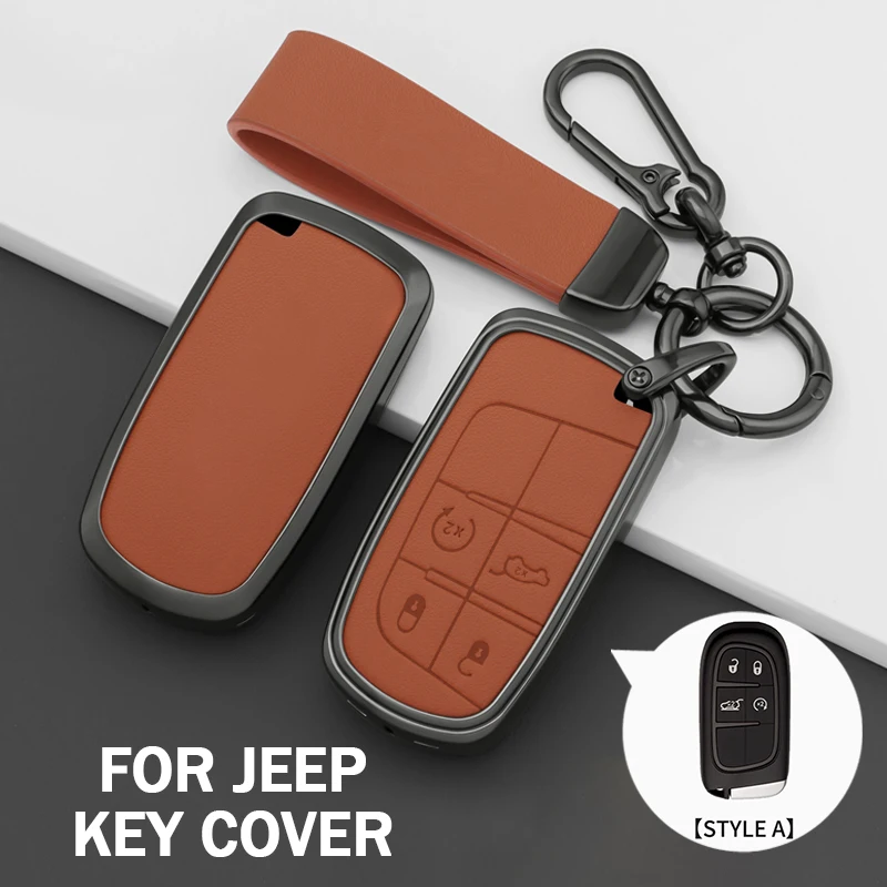 Funda Protectora Metálica para Llave de Auto, para Jeep Cherokee Compass S Renegade Grand Commander - Llavero Resistente, Carcasa, Funda para Llave