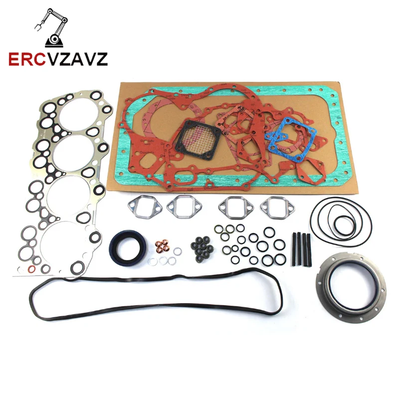 

4D34 4D34T Engine Gasket Kit for Fuso Canter FE FG Trucks Rosa & for Mitsubishi Engine Excavator Parts, 3 Month Warranty