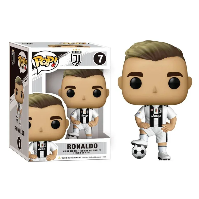 5PCS POP Ronaldo #7 Real Madrid Riyadh Juventus Manchester United Vinly Figure Children Decoration Birthday Gifts 4 inch #7