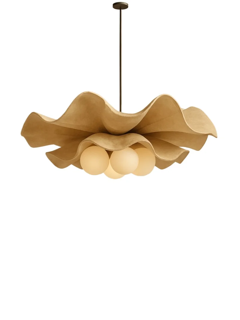 Restaurant chandelier study stacked flower chandelier simple art chandelier three-color dimming
