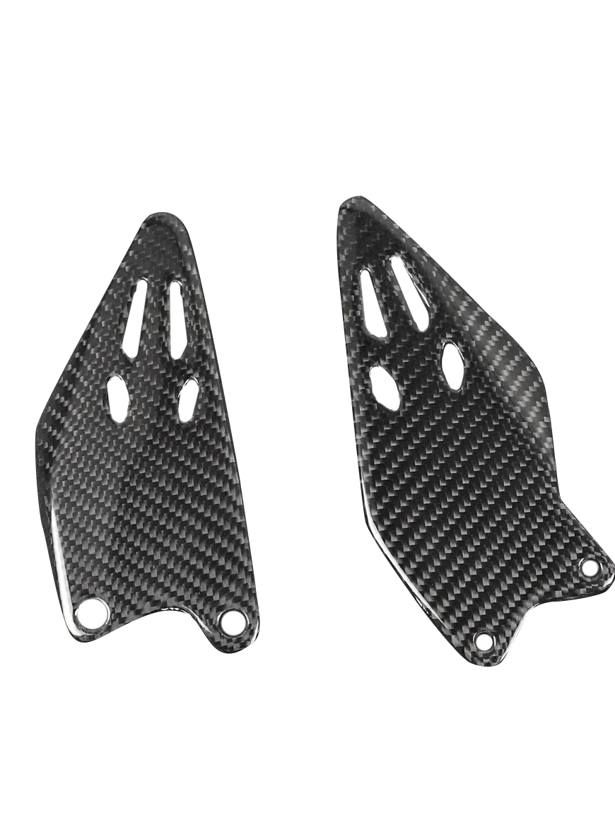 For KAWASAKI ZX-6R ZX6R 2019-2024 ZX 6R Carbon Fiber Heel Guards Plates Motorcycle Accessories Foot Rests Covers Fairing Kits