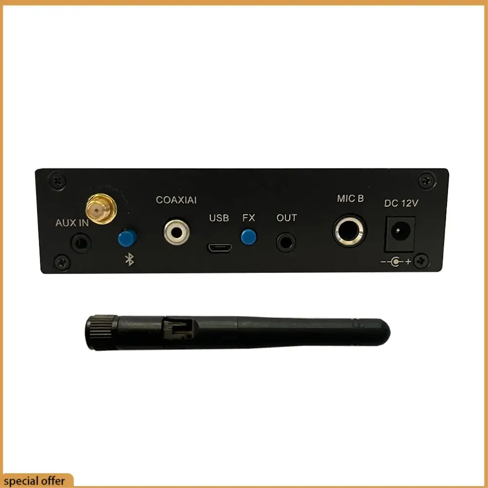 A68Z MK-88 Bluetooth Coaxial Decoder Stereo Preamplifier Audio Amplifier Mixing Board With DC 12V Power-Adapter US Plug
