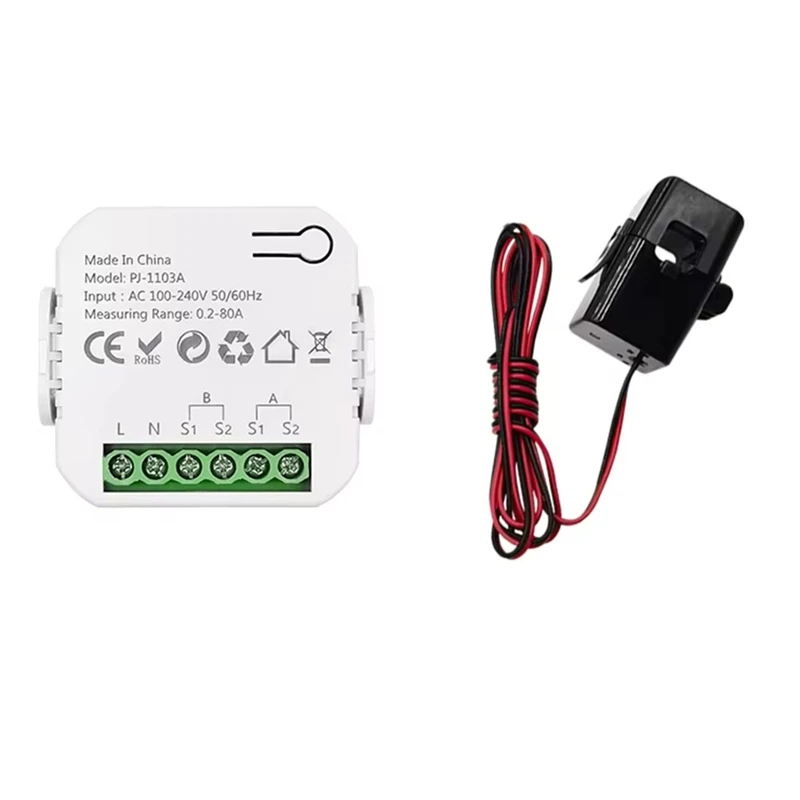 Tuya Smart Life WiFi Monitor Bidirectional 1 Channel with CT Clamp App Monitor