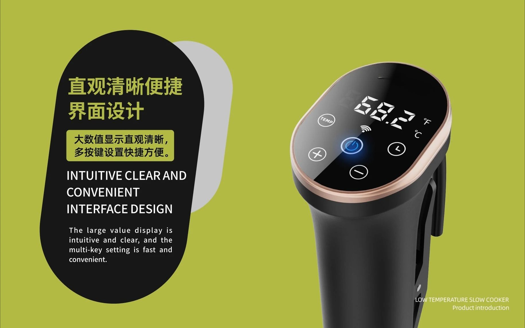 Low temperature slow cooker low temperature sous vide cooker precision temperature control cooker