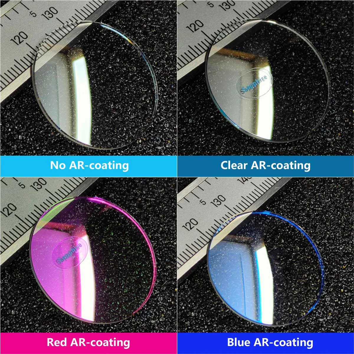 29*2*1mm Sapphire Crystals Double Dome Blue/Red AR Coating Watch Glass