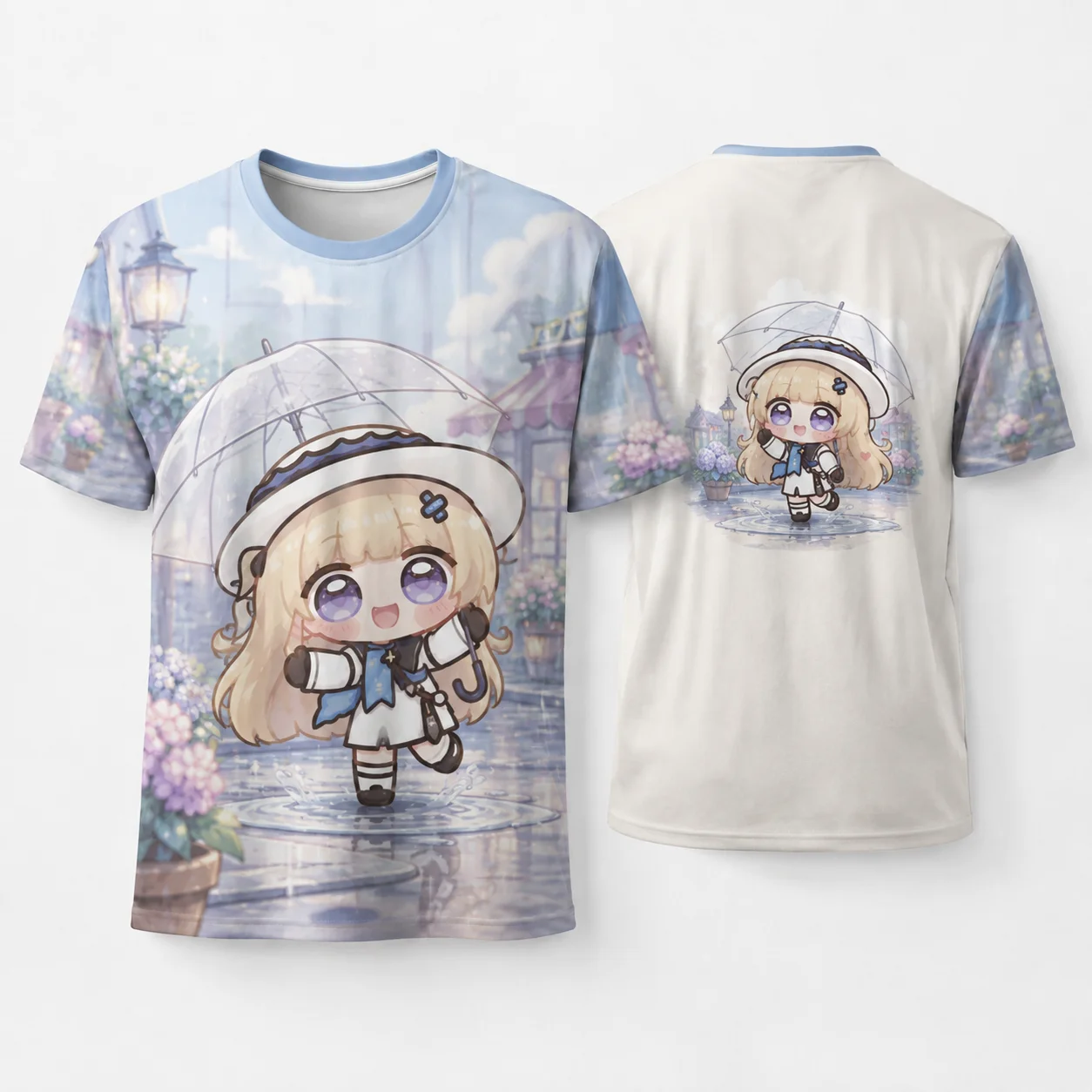 Phoebe Joubi Cute Chibi Anime Study Desk T Shirt Kawaii Girl Writing Notebook Cat 3D Print Quick Dry Breathable Summer Top