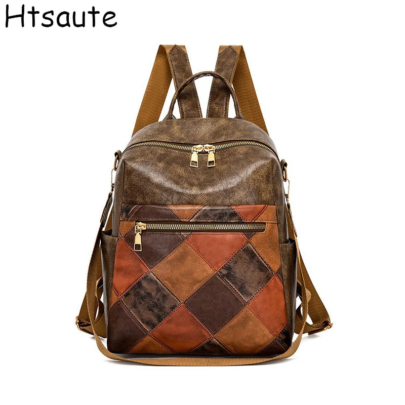 

Women PU Backpacks Travel Casual Waterproof Women's Shoulder Bags Female Large Capacity Oxford Rucksack Black Purse