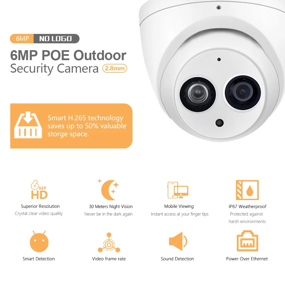 Imagem -02 - Dome Cctv Câmera Microfone Embutido Rede ip Câmera hd Onvif Segurança Indoor Comercial dh Ipc-hdw4631c-a Ipc-hdw4433c-a