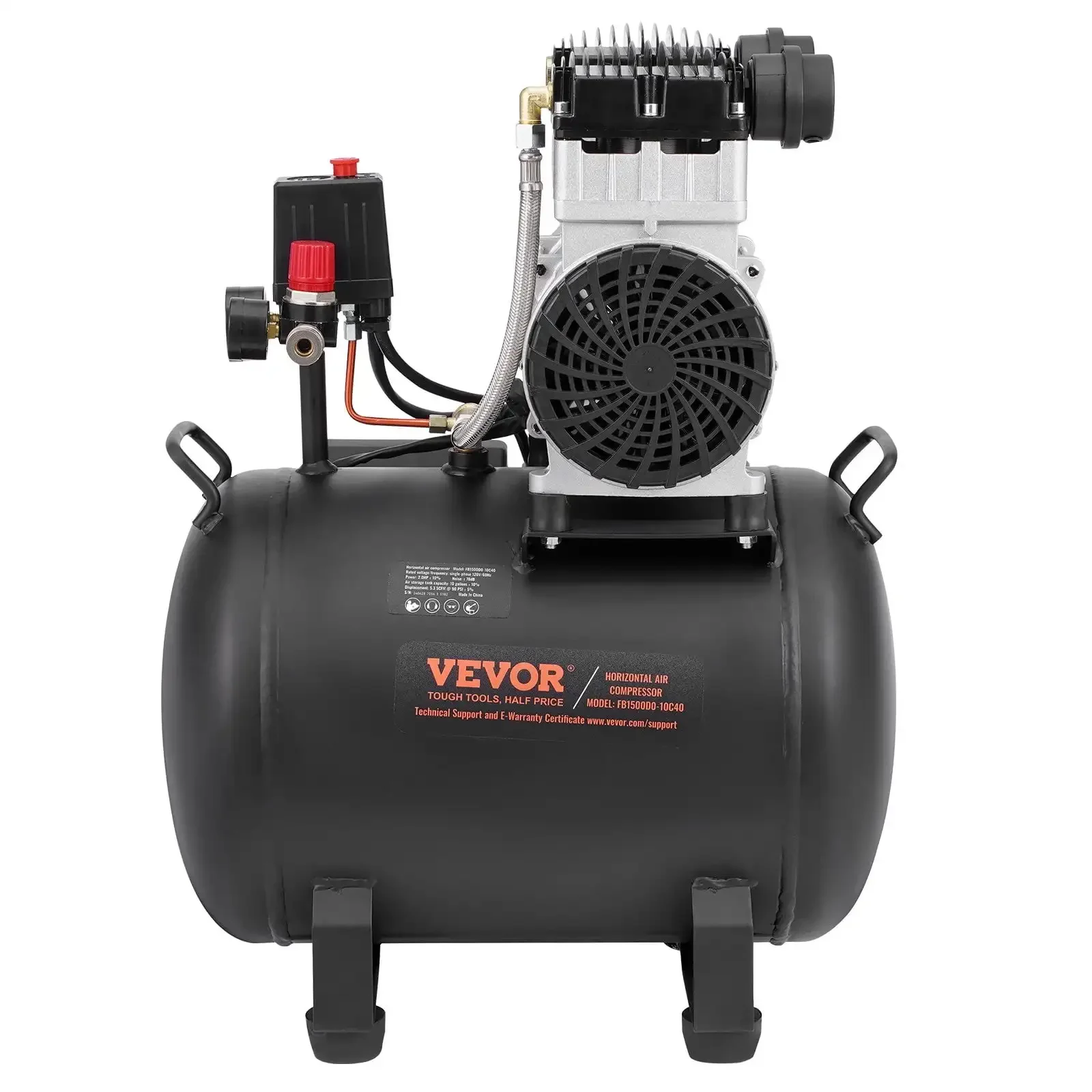 

Air Compressor Compact Portable Oil Free Compressor 10 Gallon 90 PSI