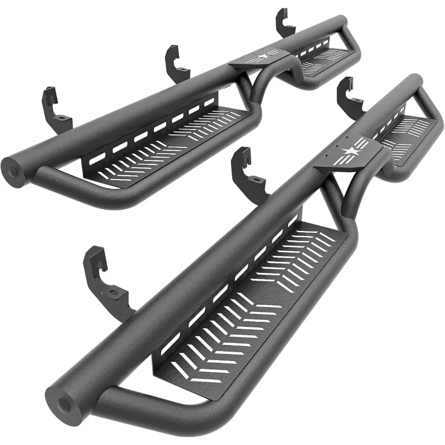 

Running Boards Side Steps Compatible for 2015-2025 Chevy Colorado GMC Canyon Crew Cab 4 Full Size Doors Two Stairs Design Bolt-