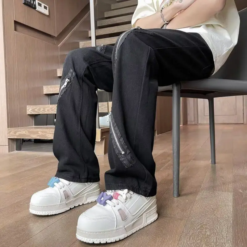 

Мужские джинсы Waed American Vibe: свободные прямые брюки в стиле ретро, широкие штанины, осенняя модная коллекция, повседневные джинсы от трендового бренда