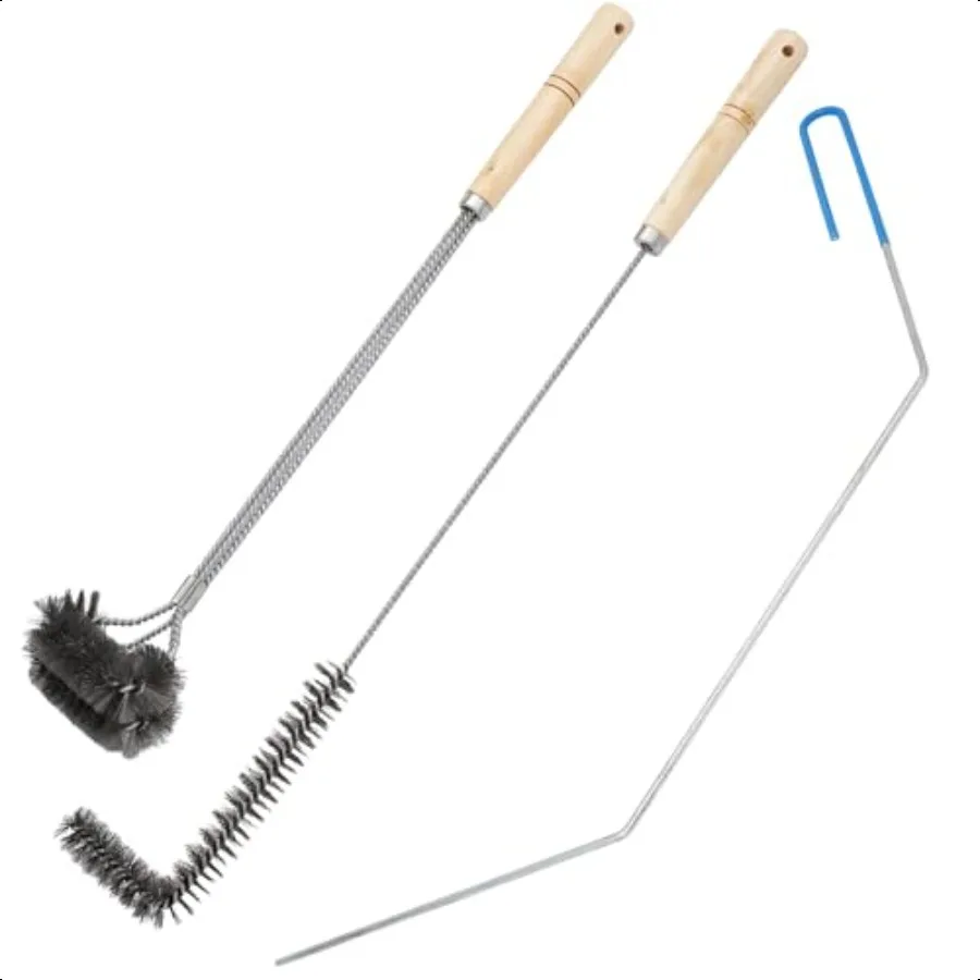 

Deep Fryer Cleaning Tools Set of 3 Stainl Steel LShaped Fryer Cleaning Brush Kitchen Fryer Cleanout Rod Deep Fryer Basket Clean