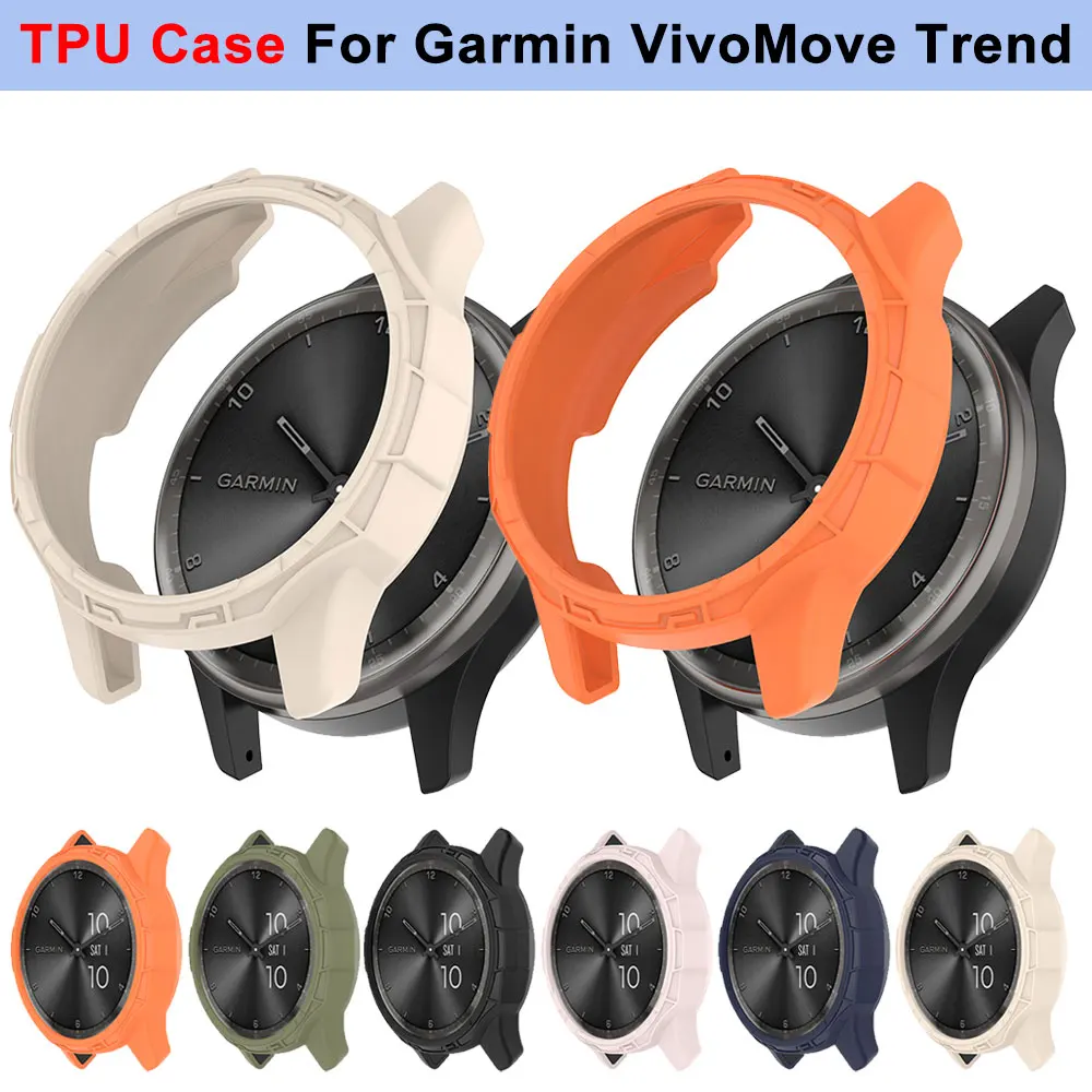 For Garmin VivoMove Trend Soft TPU Case Protective Cover For VivoMove Trend Watch Cases Protector Smartwatch Accessories