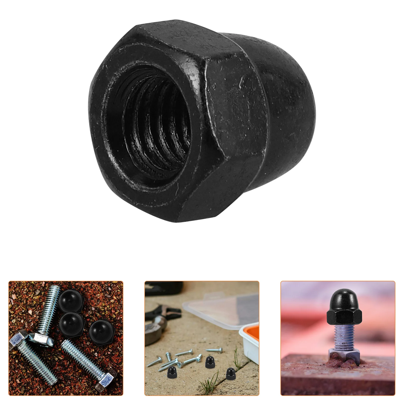 

24Pcs Carbon Steel Dome Screw End Caps Protective Bolt Covers Electrical Insulation Screw Protector Caps Screws Covers