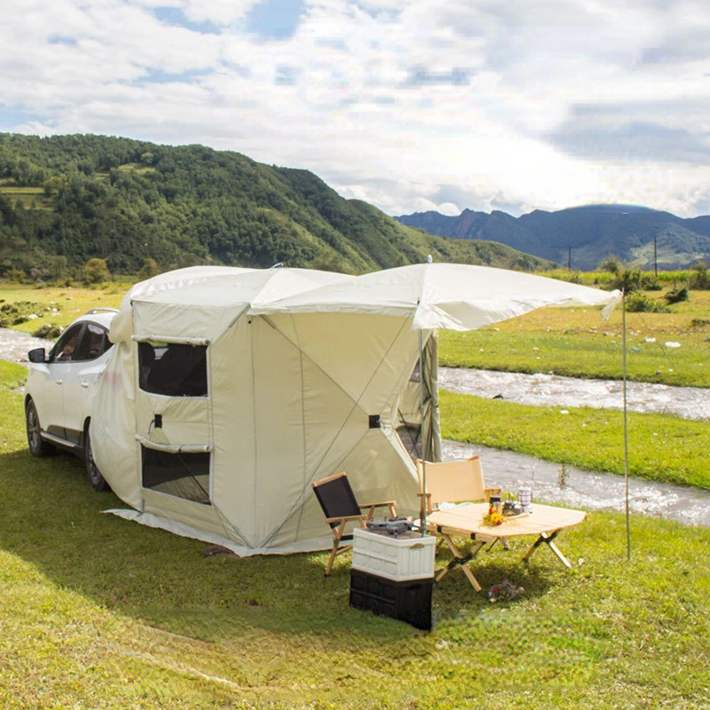 Tente de camping pour voiture à installation facile, tente automatique, auvent extérieur, grand espace, tente familiale, voyage en voiture, multifonction, tente arrière de voiture