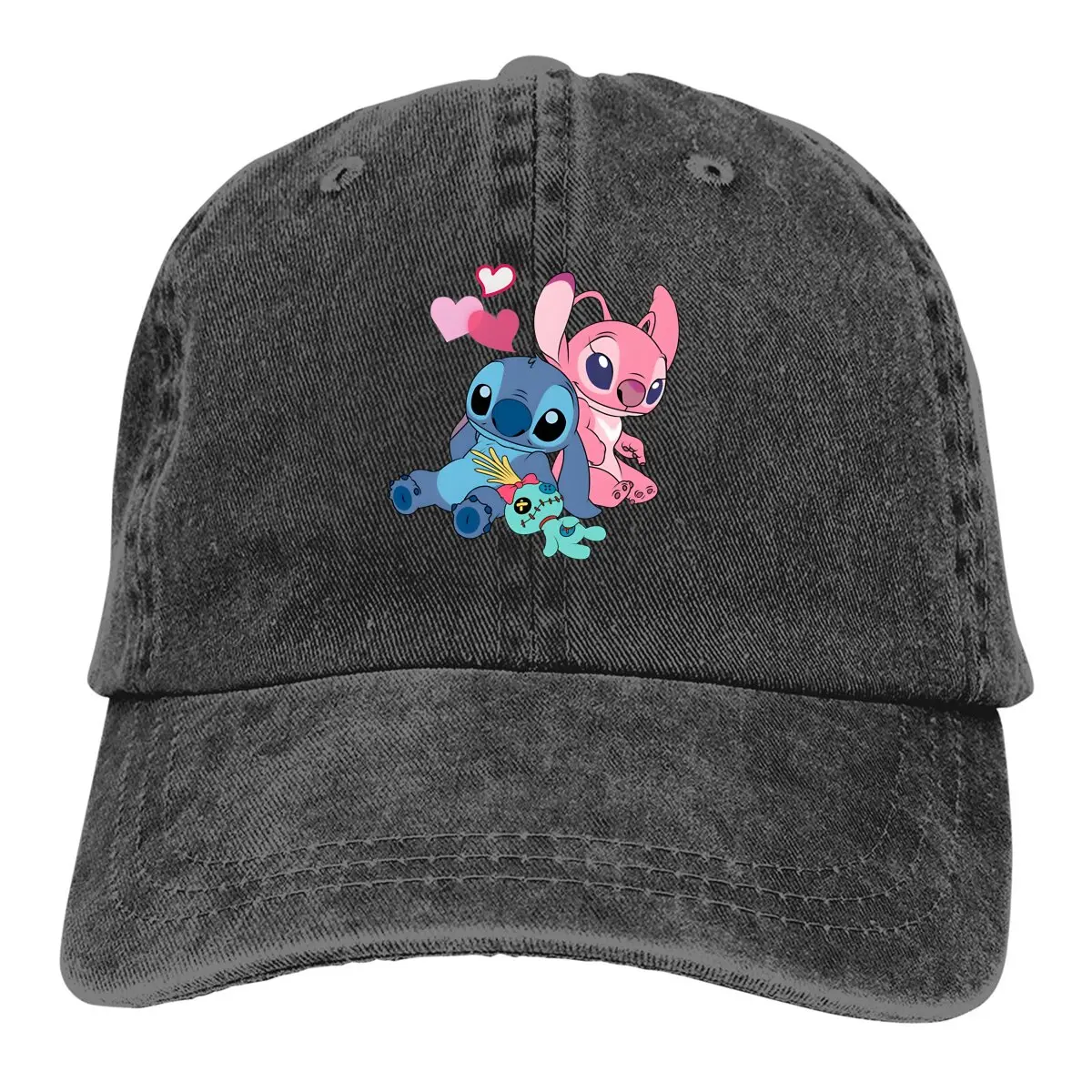 Angel Love Baseball Cap Men Hats Women Visor Protection Snapback Lilo-Stitches Anime Caps