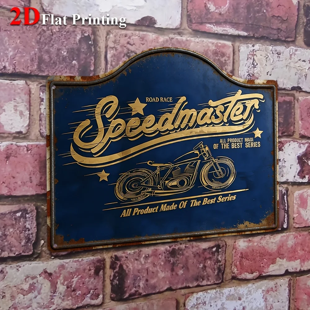 1pc, 2D Flat, Signs Metal Sheet Painting 