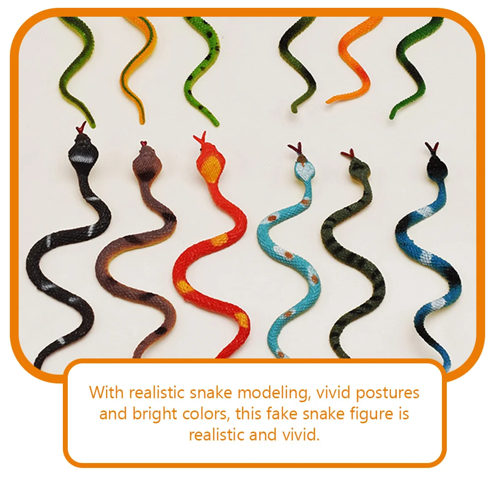

6 Pcs Fake Snake Props Toy Snakes Realistic Halloween Simulation Animal Figures