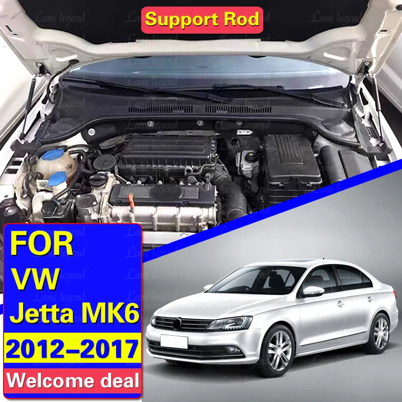 Para Volkswage VW Jetta MK6 2012-2017 capó delantero de coche soporte de motor varilla hidráulica puntal barras de choque de resorte barras de