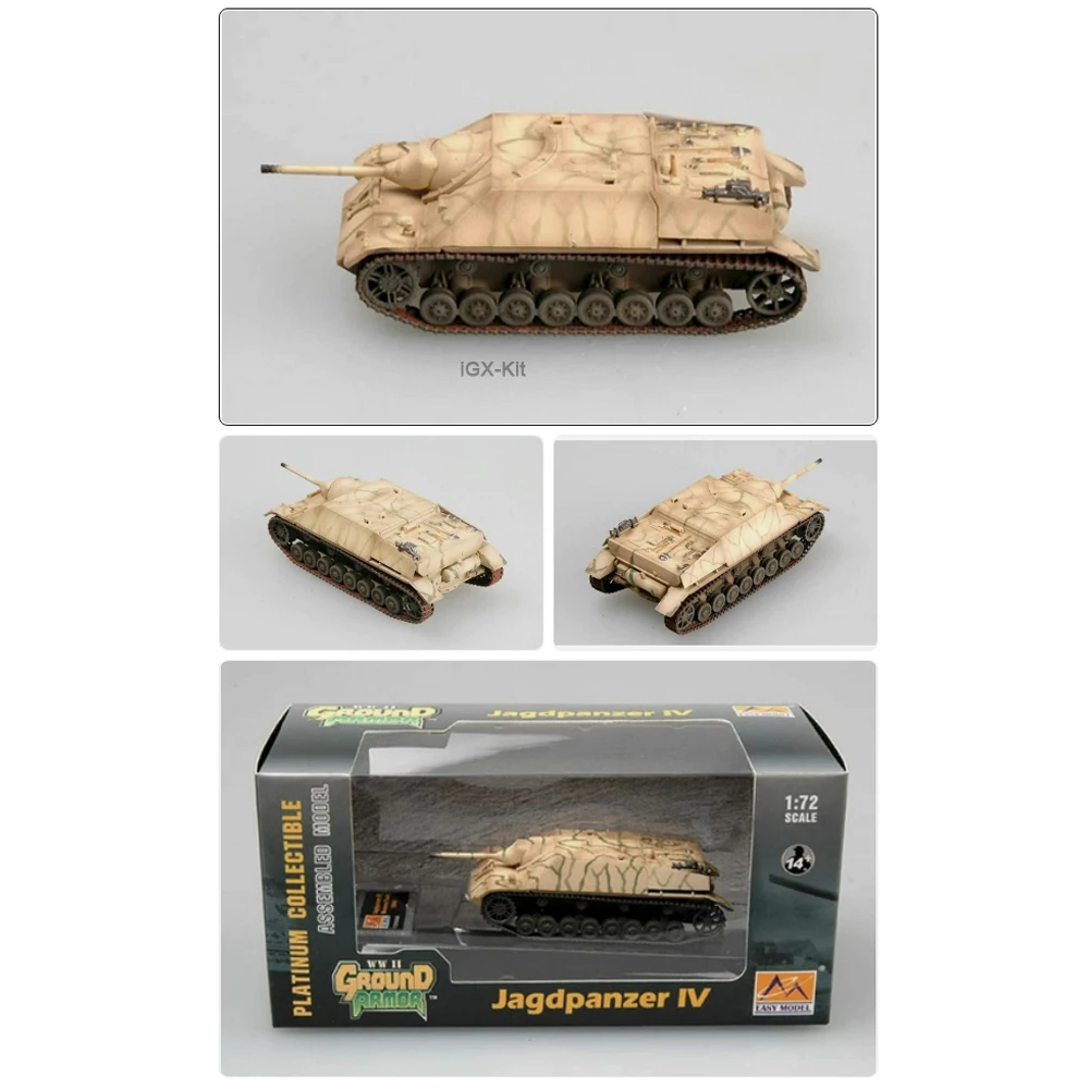 

Easymodel 36124 1:72 Scale German IV Jagdpanther Tank Destroyer Model Finished Military Static Plastic Toy Collection Gift